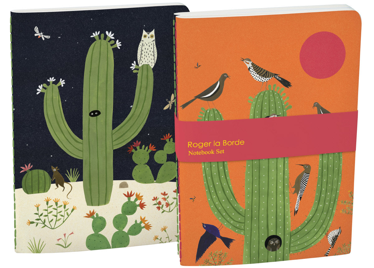 Roger la Borde Cactus Grove A5 Softback Notebook Set featuring artwork by Lara Hawthorne