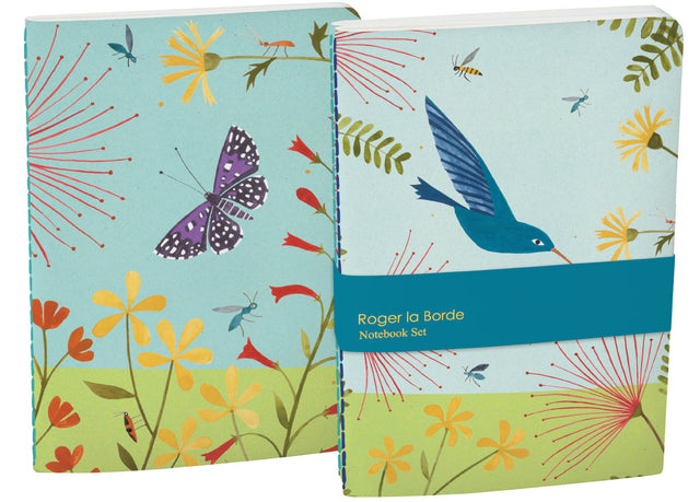 Roger la Borde Hummingbird A5 Softback Notebook Set featuring artwork by Lara Hawthorne