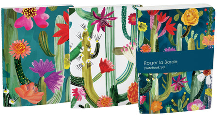 Roger la Borde Cactusland A6 Softback Notebook Set featuring artwork by Katie Vernon