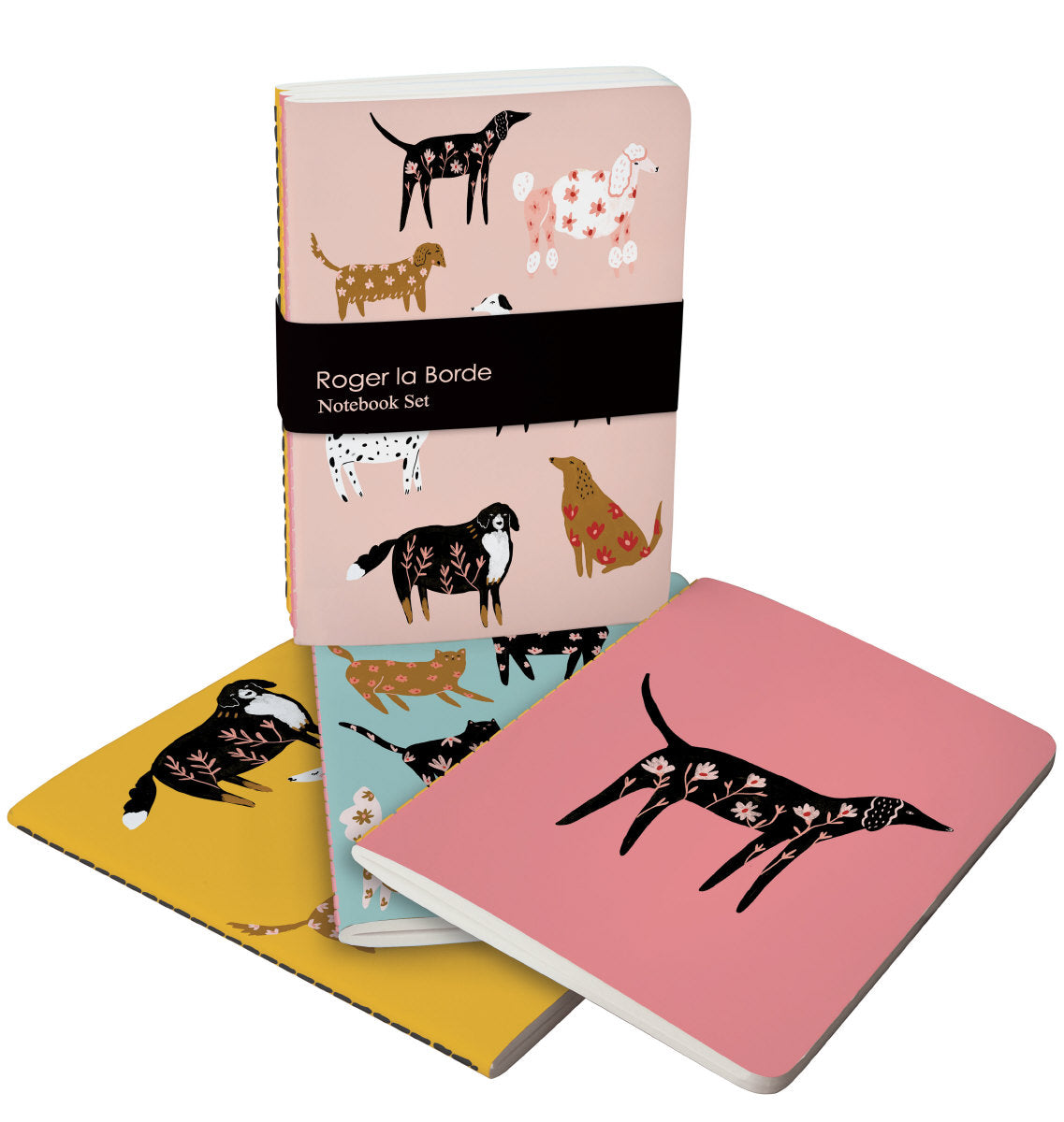 Roger la Borde Cinnamon and Ginger A6 Softback Notebook Set featuring artwork by Holly Jolley