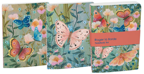 Roger la Borde Butterfly Ball A6 Softback Notebook Set featuring artwork by Kendra Binney