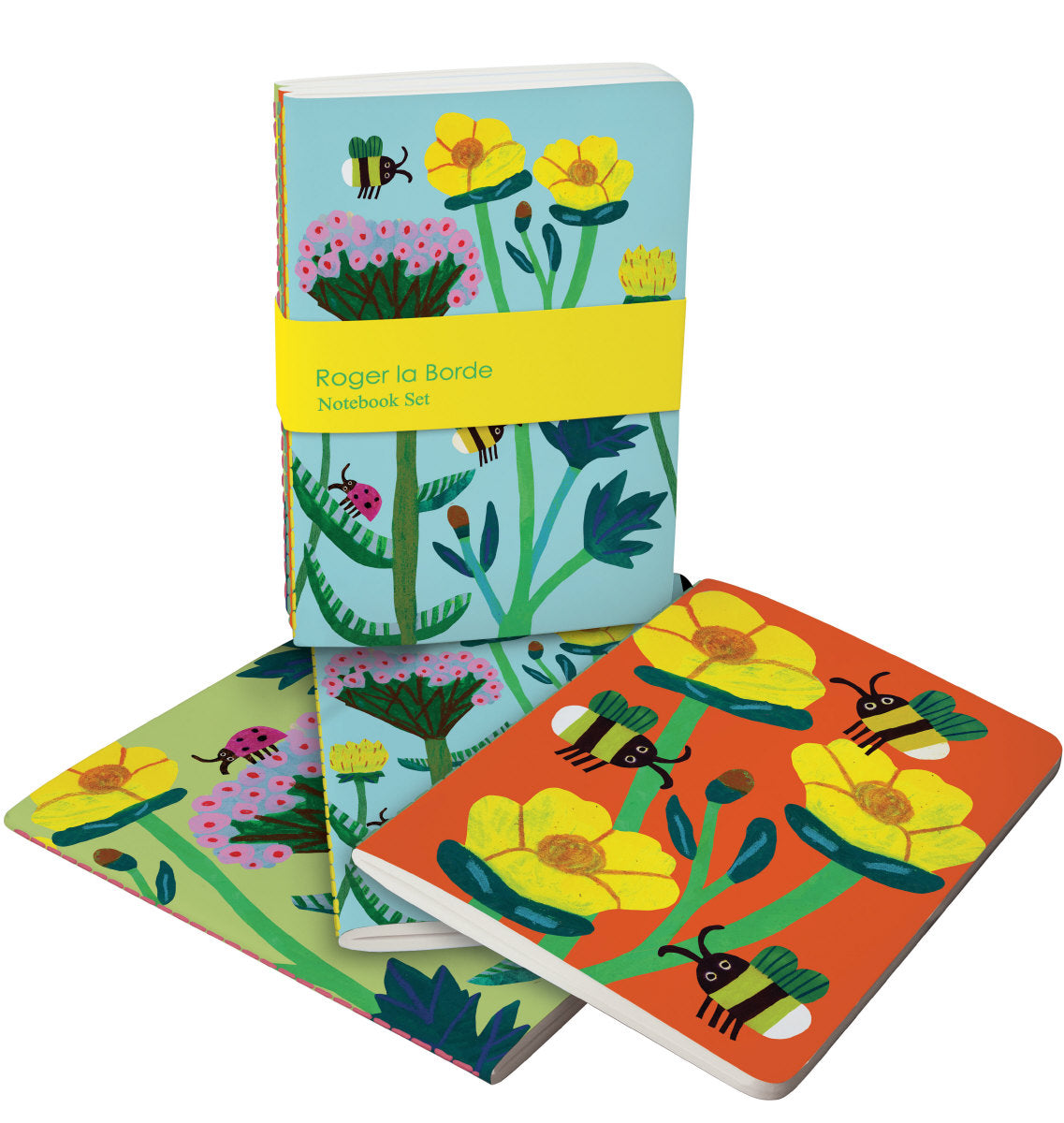 Roger la Borde Honey A6 Softback Notebook Set featuring artwork by Monika Forsberg