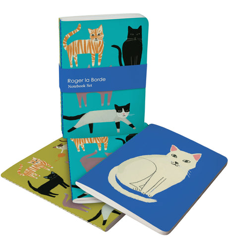 Roger la Borde Pretty Paws A6 Softback Notebook Set featuring artwork by Anne Bentley