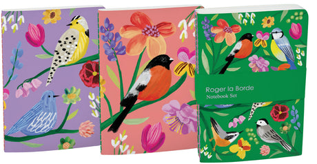 Roger la Borde Birdhaven A6 Softback Notebook Set featuring artwork by Katie Vernon