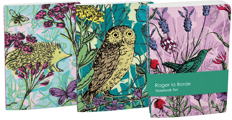 Roger la Borde Woodland Journal A6 Softback Notebook Set featuring artwork by Roger la Borde