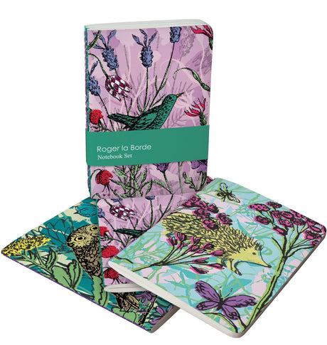 Roger la Borde Woodland Journal A6 Softback Notebook Set featuring artwork by Roger la Borde