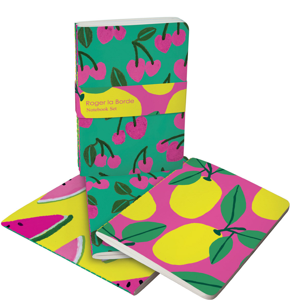 Roger la Borde Cute Fruit A6 Softback Notebook Set featuring artwork by Anne Bentley