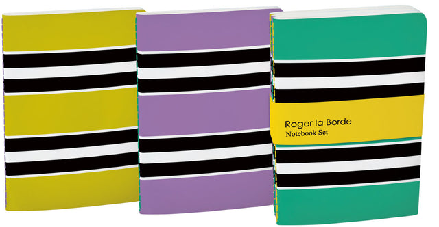 Roger la Borde Riviera A6 Softback Notebook Set featuring artwork by Roger la Borde