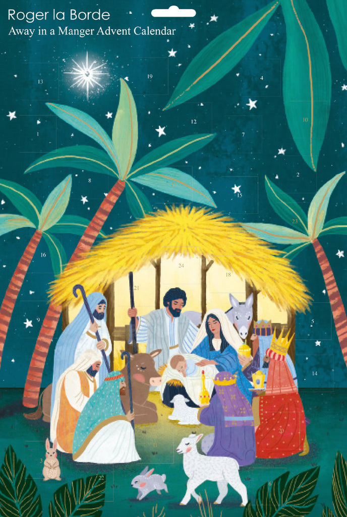 Roger la Borde Away in a Manger Advent Calendar featuring artwork by Antoana Oreski