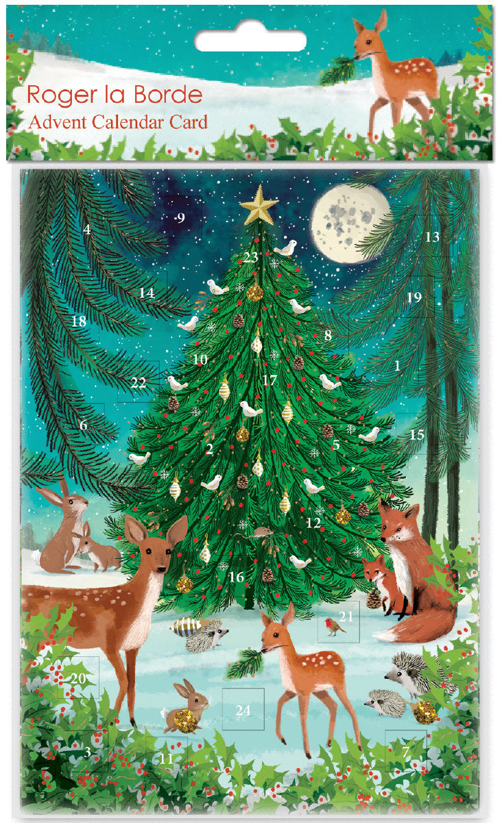 Roger la Borde Heart of the Forest Advent Calendar Greeting Card featuring artwork by Jane Newland