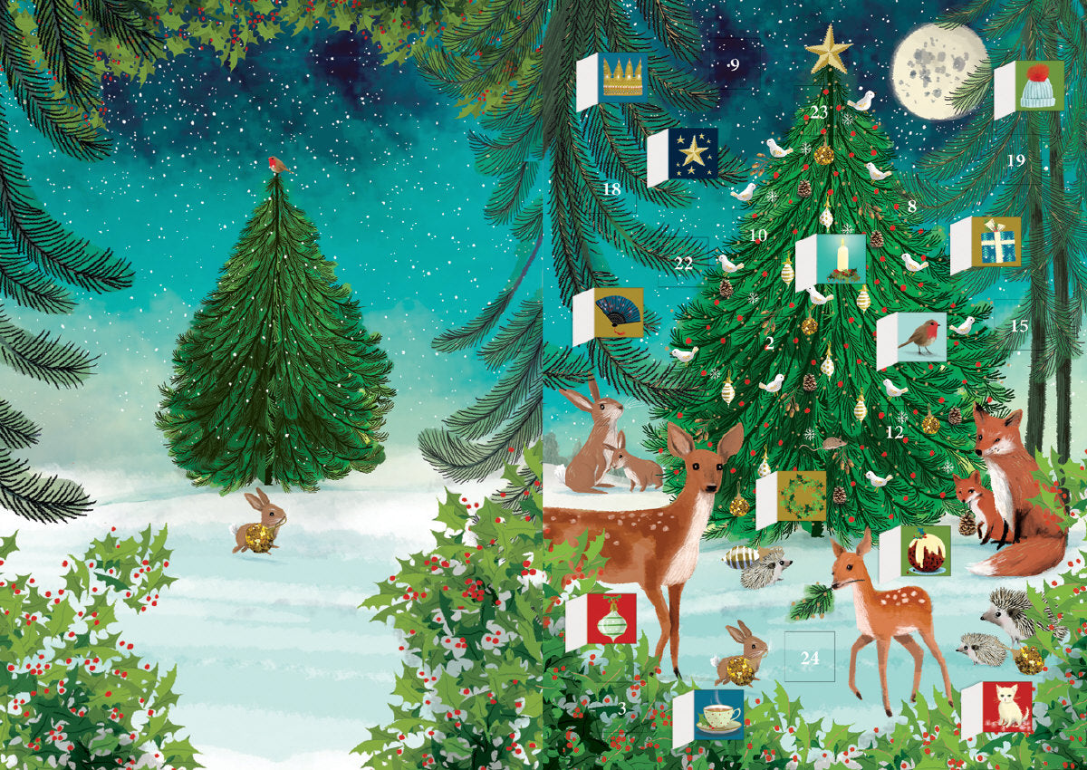 Roger la Borde Heart of the Forest Advent Calendar Greeting Card featuring artwork by Jane Newland