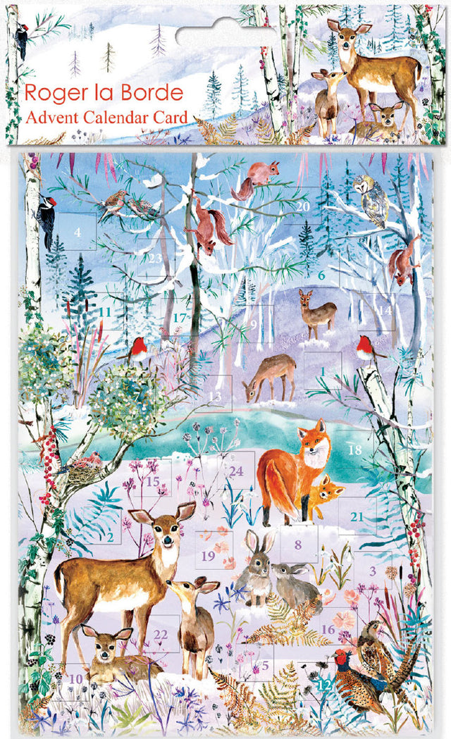 Roger la Borde Wild Winters Song Advent Calendar Greeting Card featuring artwork by Fay Ford