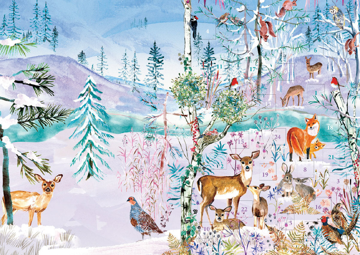 Roger la Borde Wild Winters Song Advent Calendar Greeting Card featuring artwork by Fay Ford