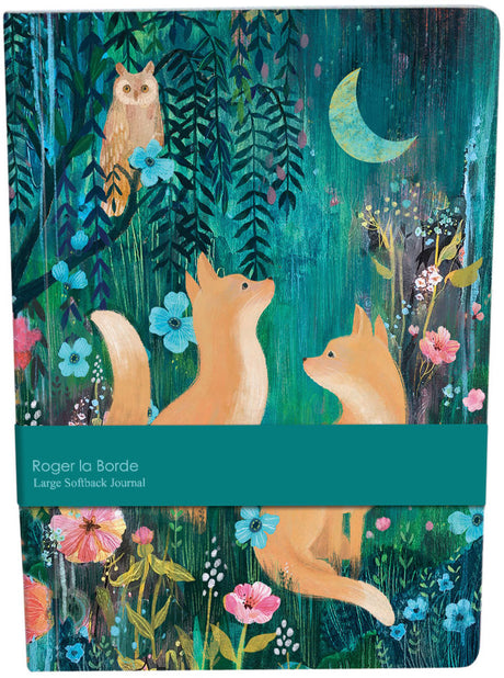 Roger la Borde Moonlit Meadow Large Softback Journal featuring artwork by Kendra Binney