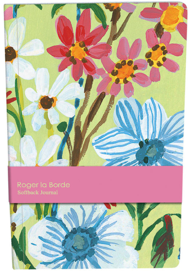 Roger la Borde Flower Field A5 Softback Journal featuring artwork by Carolyn Gavin