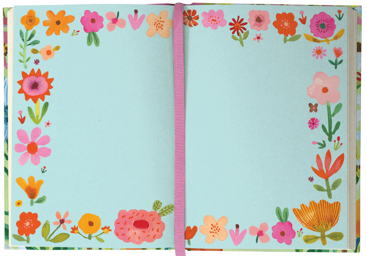 Roger la Borde Flower Field Illustrated Journal featuring artwork by Carolyn Gavin