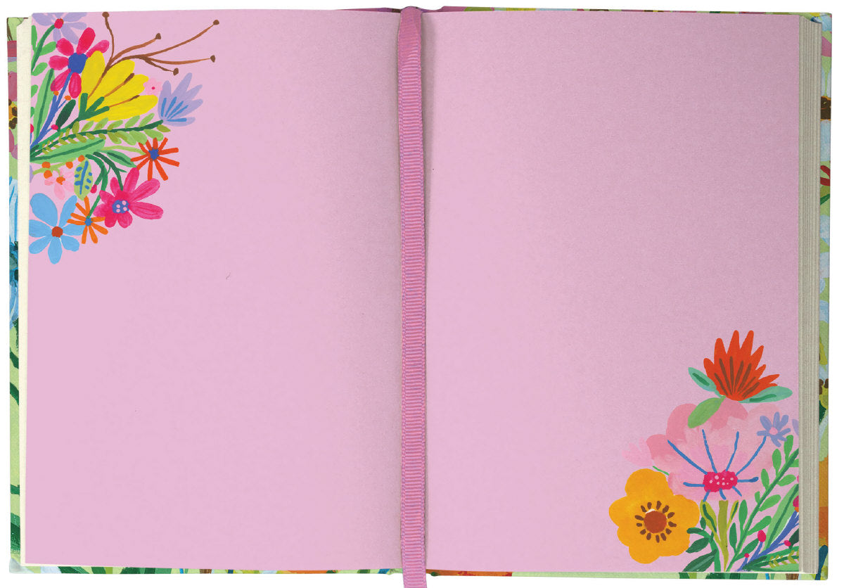 Roger la Borde Flower Field Illustrated Journal featuring artwork by Carolyn Gavin