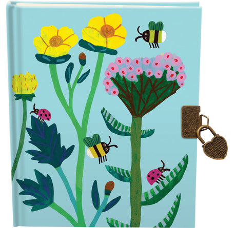 Roger la Borde Honey Lockable Notebook featuring artwork by Monika Forsberg