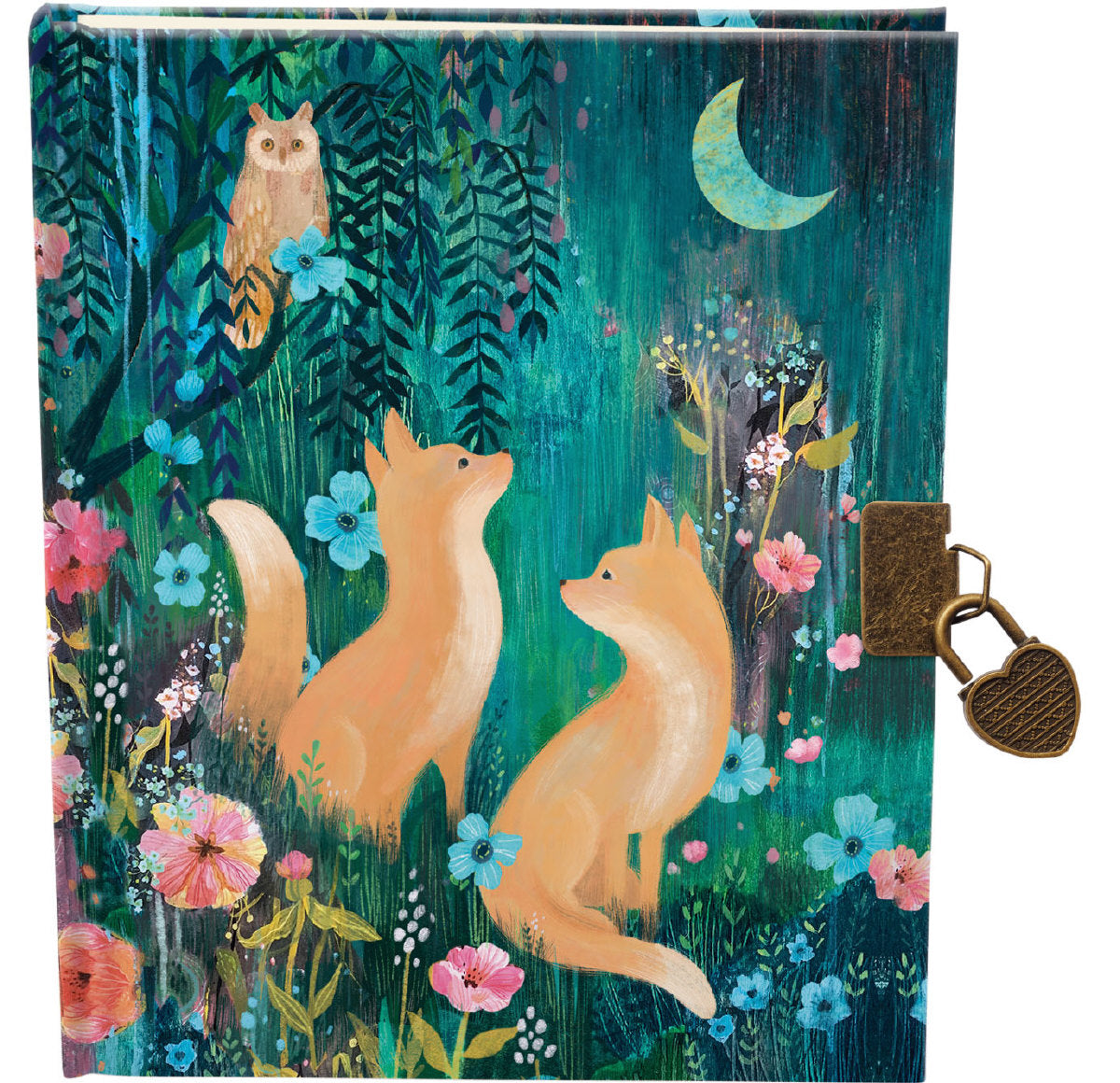 Roger la Borde Moonlit Meadow Lockable Notebook featuring artwork by Kendra Binney