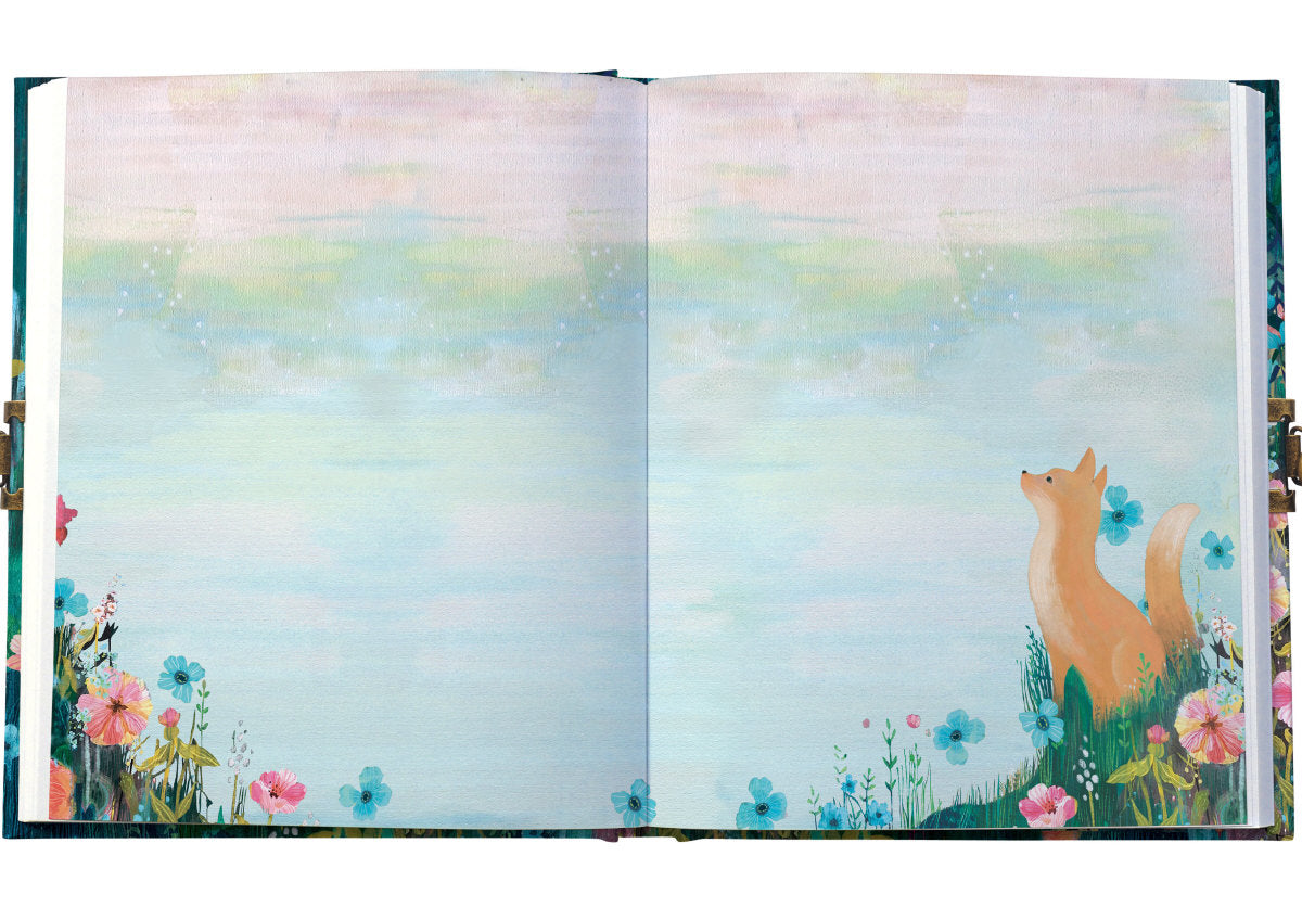 Roger la Borde Moonlit Meadow Lockable Notebook featuring artwork by Kendra Binney