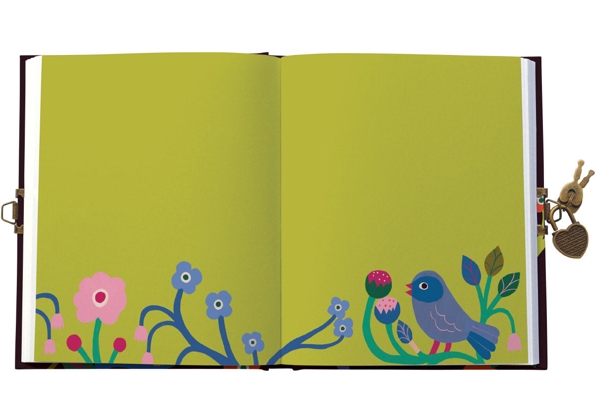 Roger la Borde Birdsong Lockable Notebook featuring artwork by Monika Forsberg