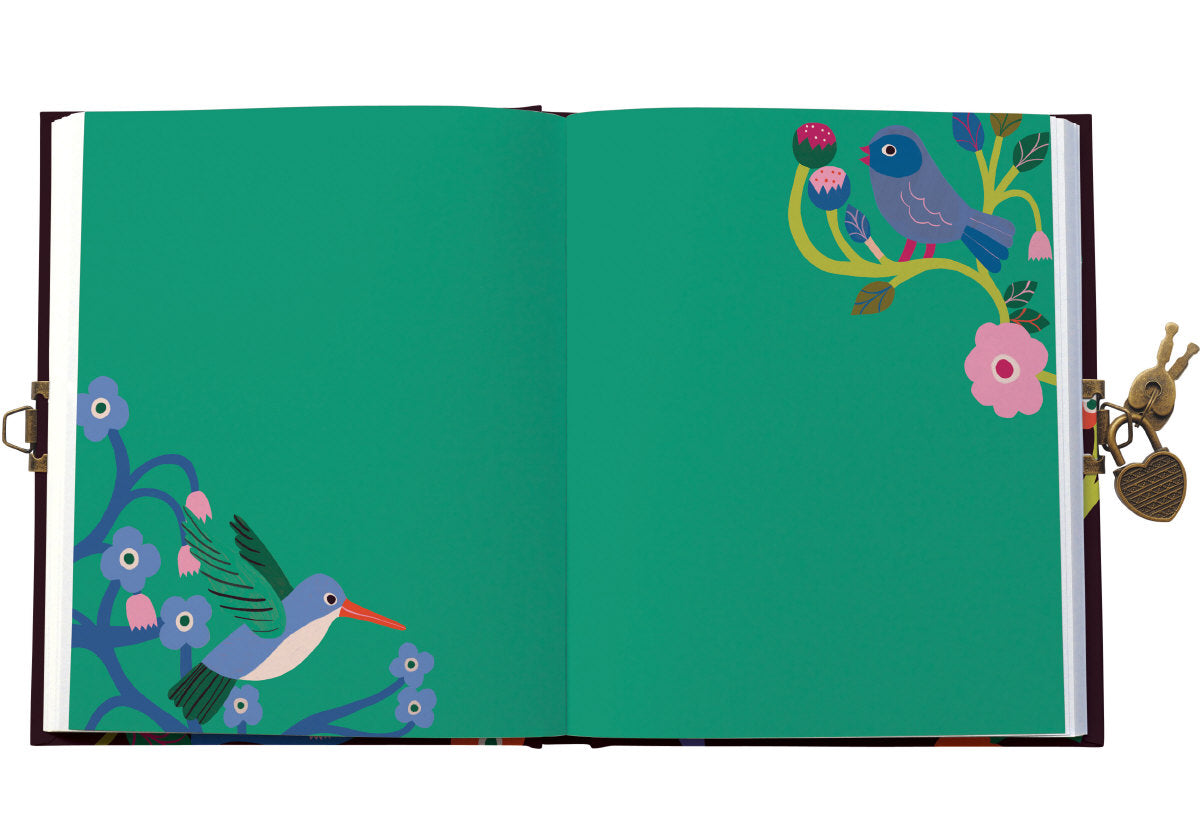 Roger la Borde Birdsong Lockable Notebook featuring artwork by Monika Forsberg