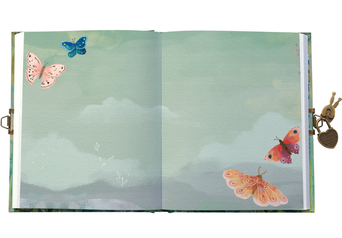 Roger la Borde Butterfly Ball Lockable Notebook featuring artwork by Kendra Binney