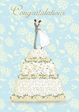 Roger la Borde Wedding Dress Parade Greeting Card featuring artwork by Roger la Borde