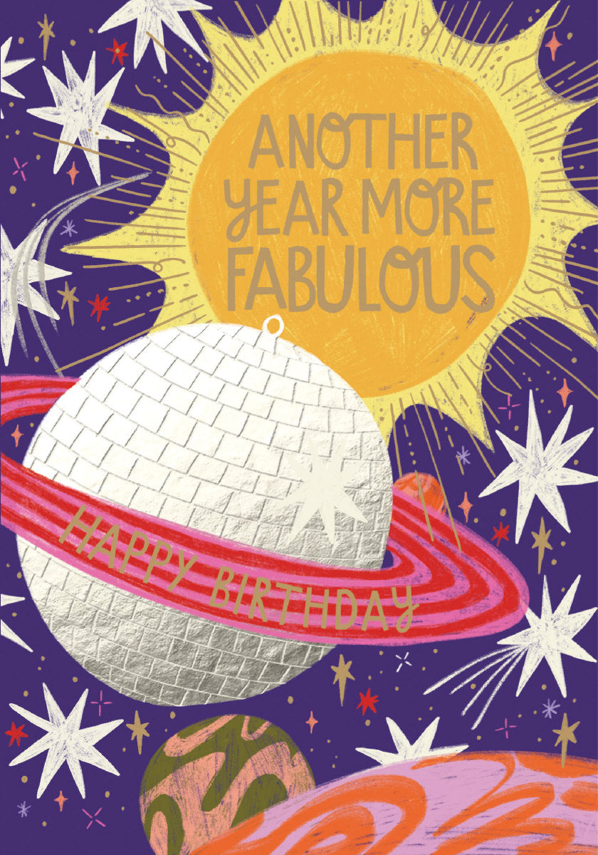 Roger la Borde Planet Fabulous Petite Card featuring artwork by Sarah Long