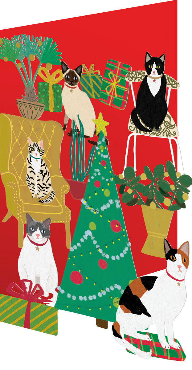 Roger la Borde Pretty Paws Lasercut Christmas Card featuring artwork by Anne Bentley