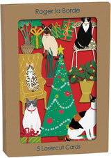 Roger la Borde Pretty Paws Lasercut Christmas Card featuring artwork by Anne Bentley