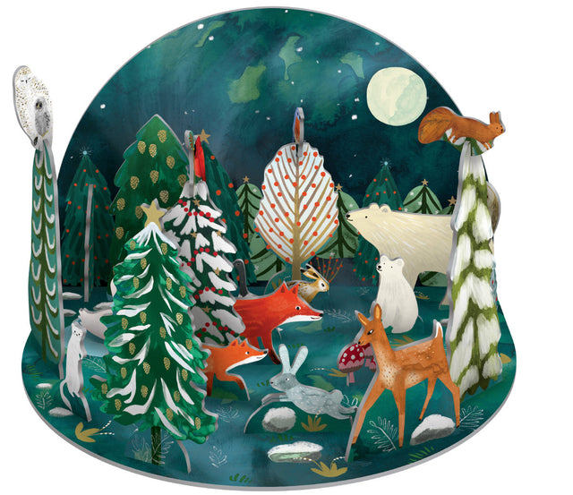 Roger la Borde Northern Lights Pop & Slot Advent Calendar featuring artwork by Katie Vernon