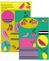 Roger la Borde Riviera Sticker Labels Sheet featuring artwork by Roger la Borde