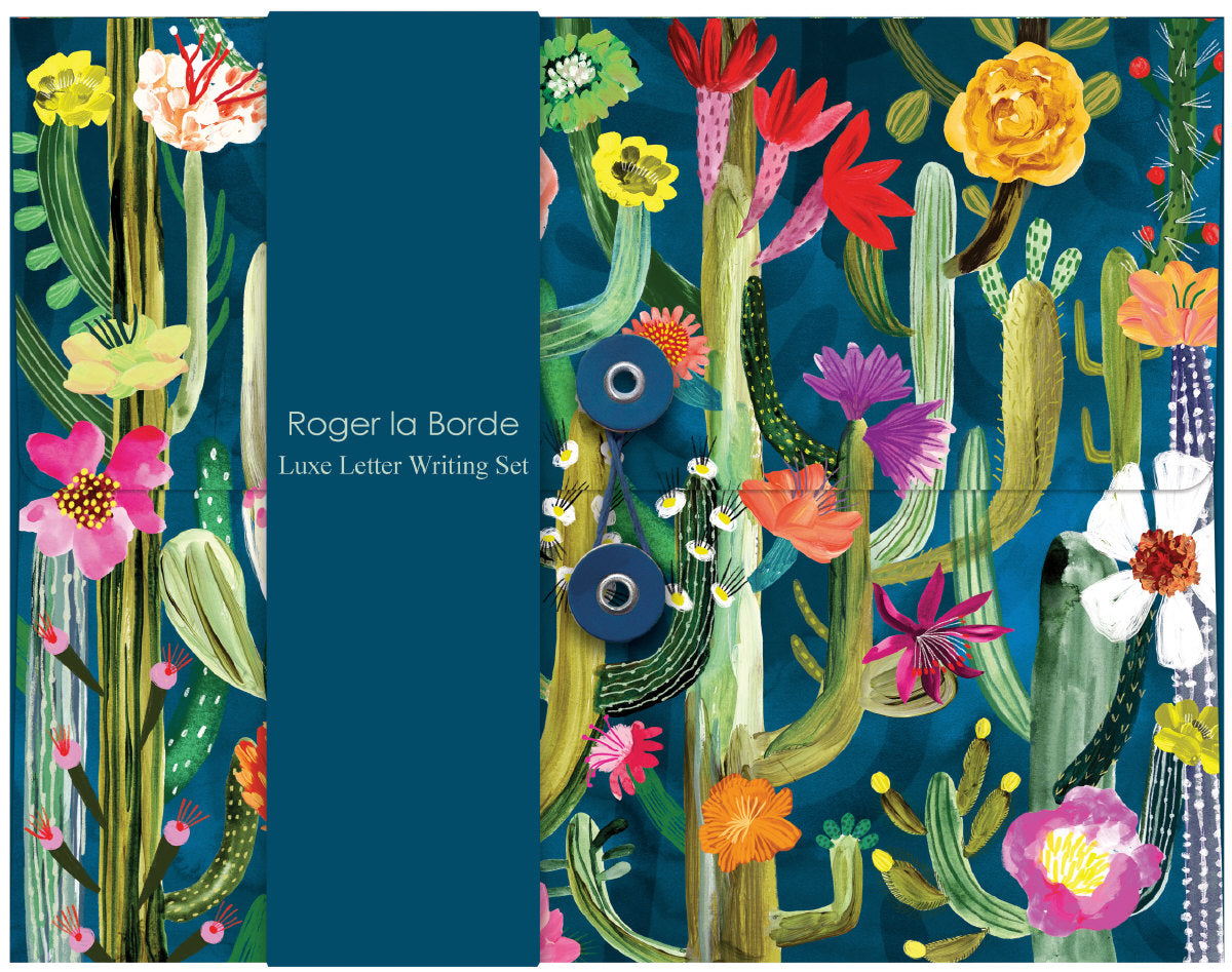 Roger la Borde Cactusland Writing Paper Set featuring artwork by Katie Vernon