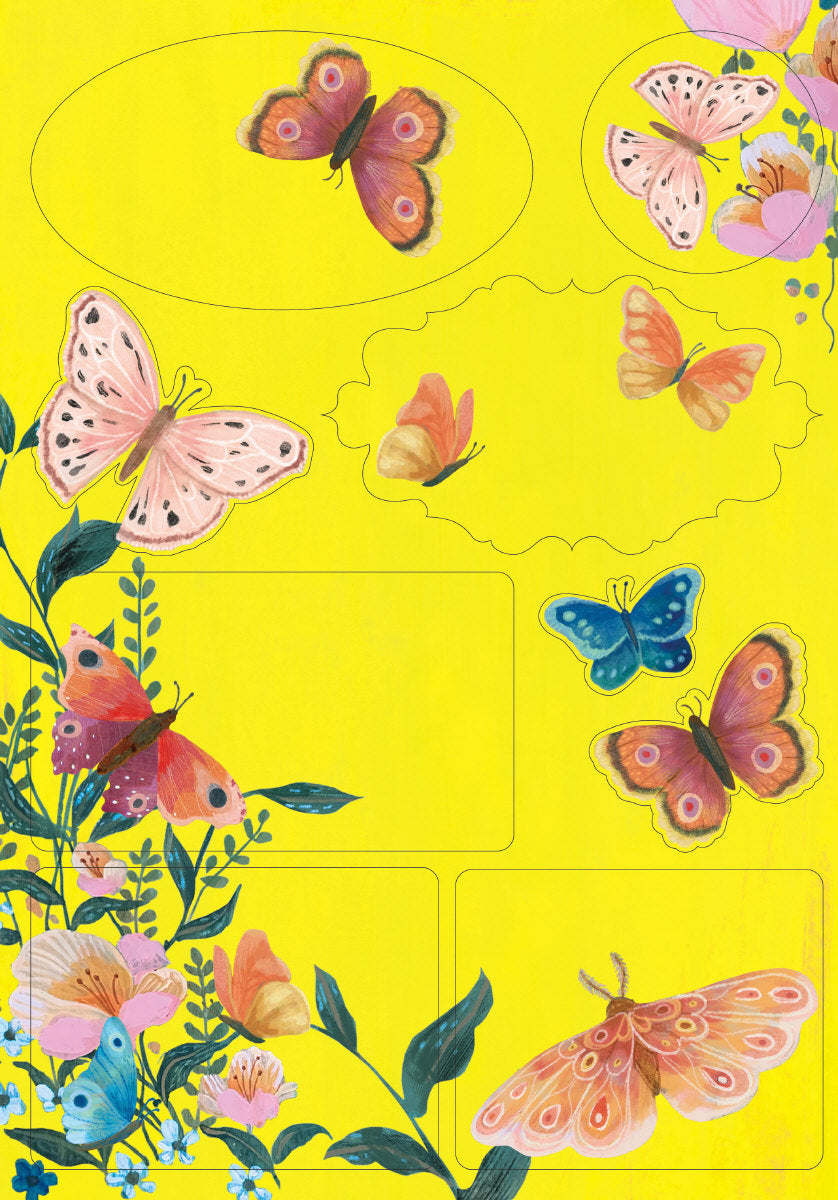 Roger la Borde Butterfly Ball Writing Paper Set featuring artwork by Kendra Binney