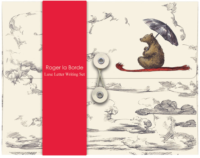 Roger la Borde Flying Bear Writing Paper Set featuring artwork by Elise Hurst