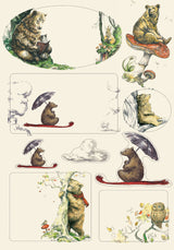 Roger la Borde Flying Bear Writing Paper Set featuring artwork by Elise Hurst