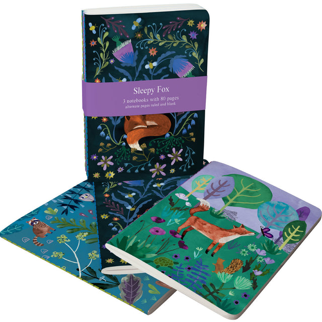 Roger la Borde Sleepy Fox A6 Exercise Books Bundle featuring artwork by Katie Vernon