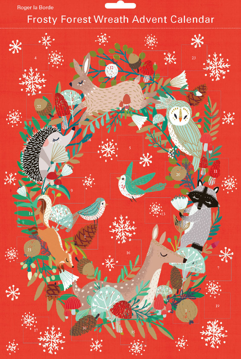 Roger la Borde Frosty Forest Advent Calendar featuring artwork by Antoana Oreski