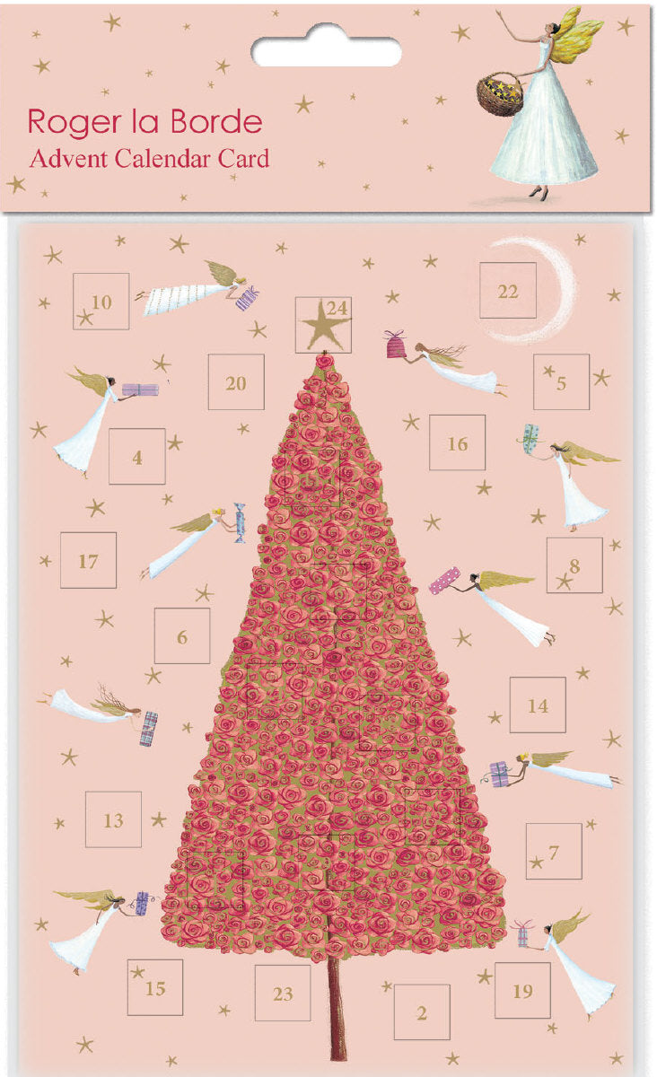 Roger la Borde Celestial Tree Advent Calendar Greeting Card featuring artwork by Roger la Borde