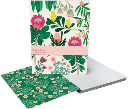 Roger la Borde King Protea Large Softback Journal featuring artwork by Kate Pugsley