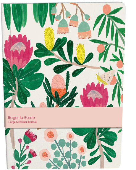 Roger la Borde King Protea Large Softback Journal featuring artwork by Kate Pugsley