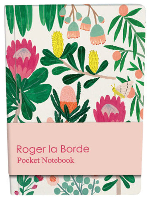 Roger la Borde King Protea Pocket Notebook featuring artwork by Kate Pugsley