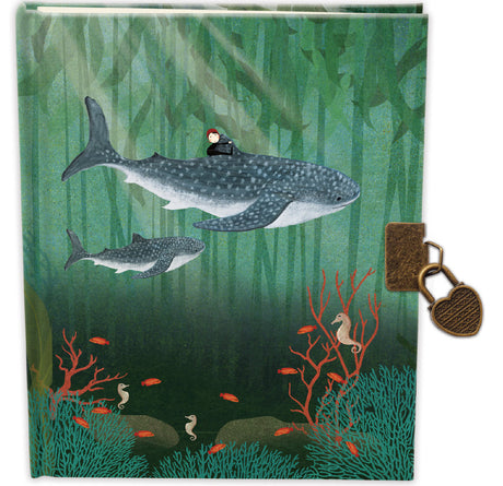 Roger la Borde Whale Song Lockable Notebook featuring artwork by Katherine Quinn