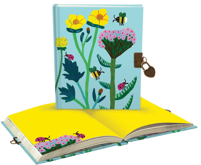 Roger la Borde Honey Lockable Notebook featuring artwork by Monika Forsberg