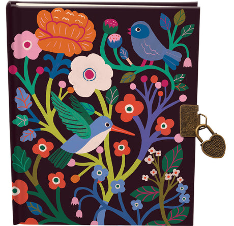 Roger la Borde Birdsong Lockable Notebook featuring artwork by Monika Forsberg