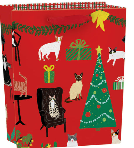 Roger la Borde Cat and Dog Palais Small Gift Bag featuring artwork by Anne Bentley