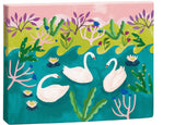 Roger la Borde Swans Chic Notecard Box featuring artwork by Katie Vernon