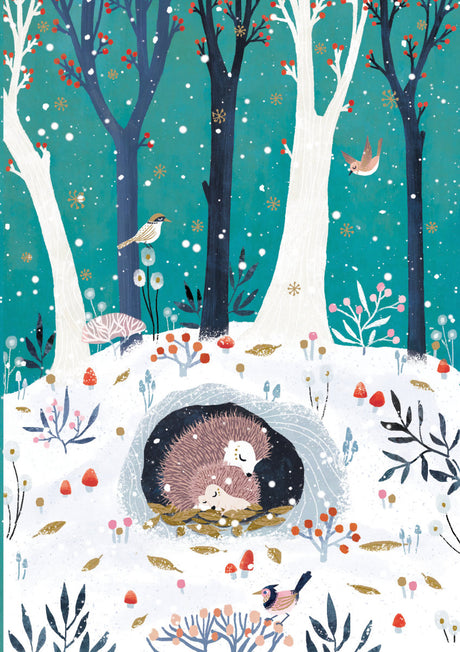 Roger la Borde Frosty Forest Greeting Card featuring artwork by Antoana Oreski