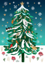 Roger la Borde Christmas Conifer Greeting Card featuring artwork by Katie Vernon